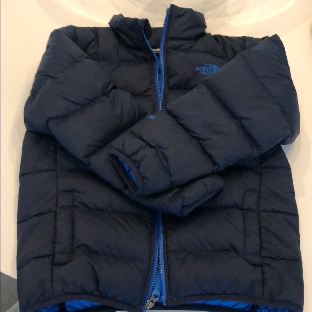 The north face puffer down jacket 10/12 boys blue